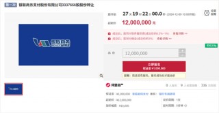 1200万起！这家支付机构300多万股将被拍卖