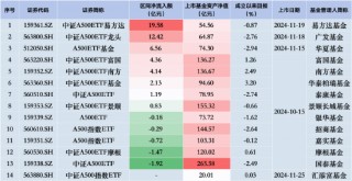 嘉实A500指数ETF昨日遭净赎回0.72亿元，同类排名倒数第三 成立以来跌0.12%！