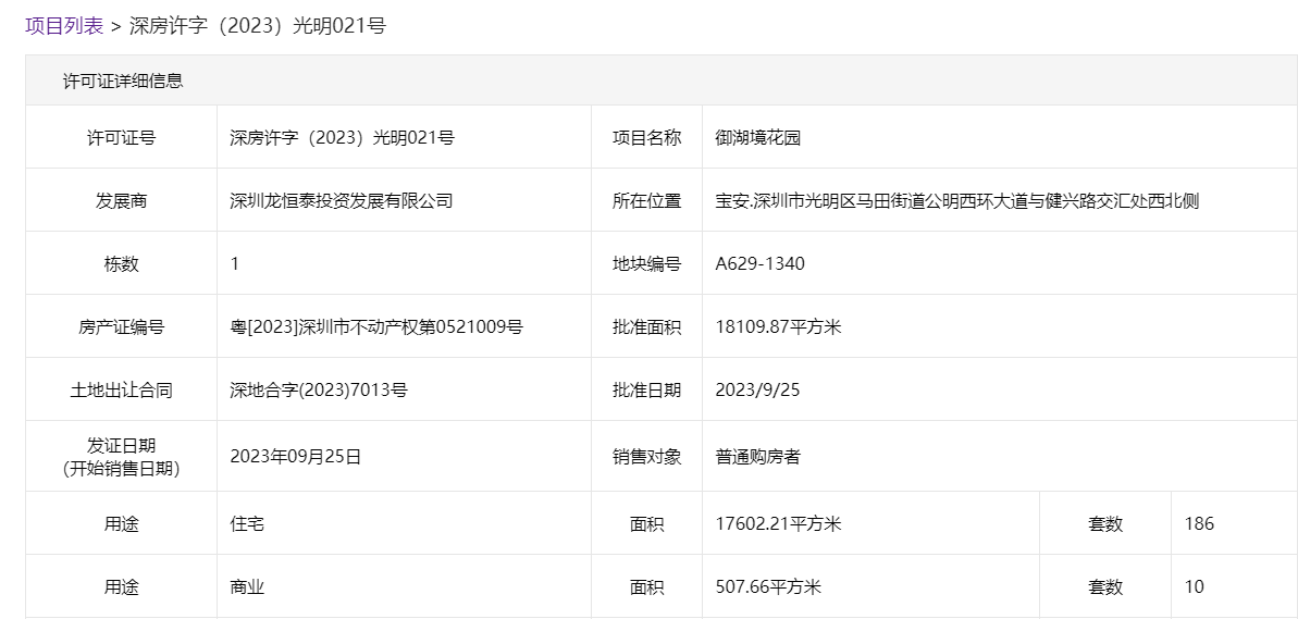 深圳龙湖御湖境花园加推593套精装三房，85折开盘  第2张