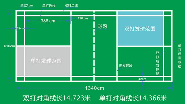 羽毛球场地标准尺寸(学校羽毛球场地标准尺寸)  第1张